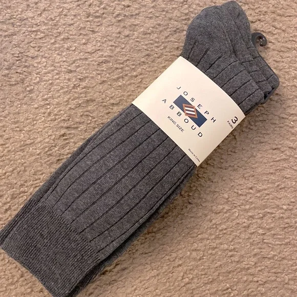 dark grey dress socks Striped Cotton Over the Calf Dress Socks, Light Compression Socks Classic (US 7-11) main image 0